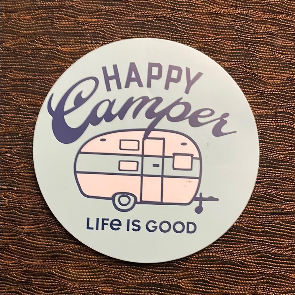 Life Is Good Happy Camper Sticker